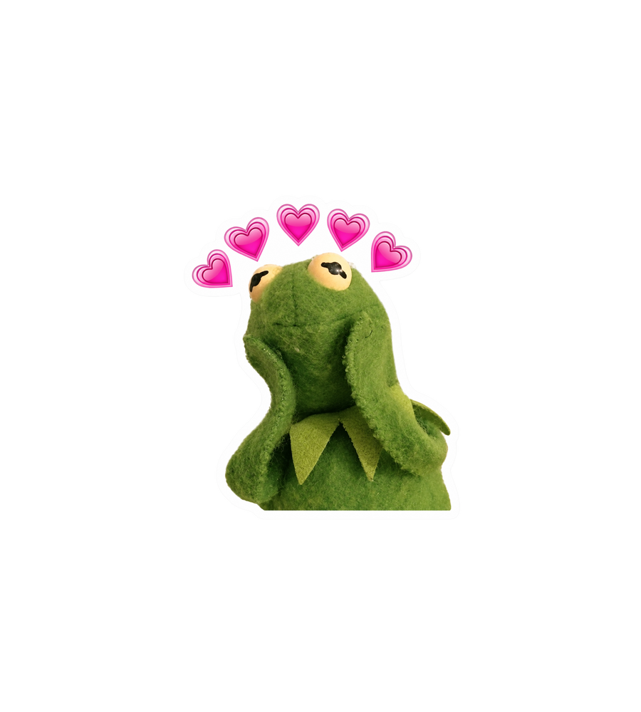 Kermit Love Hearts Sticker