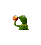 Kermit Sipping Tea Meme Sticker