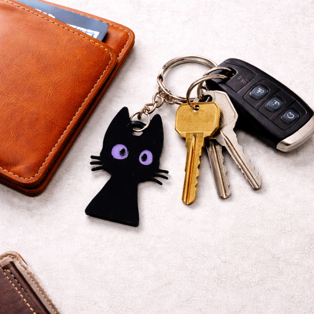 Shadow Cat Keychain