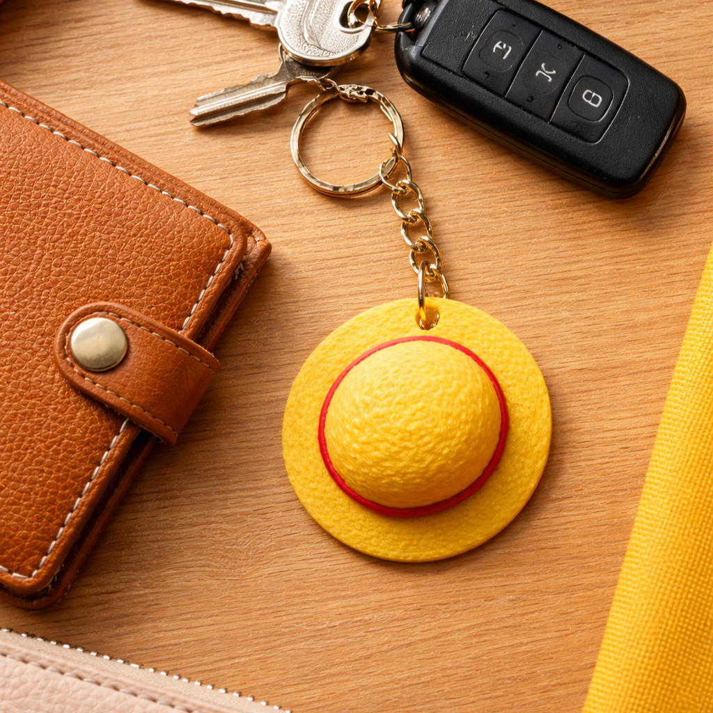 Straw Hat Keychain
