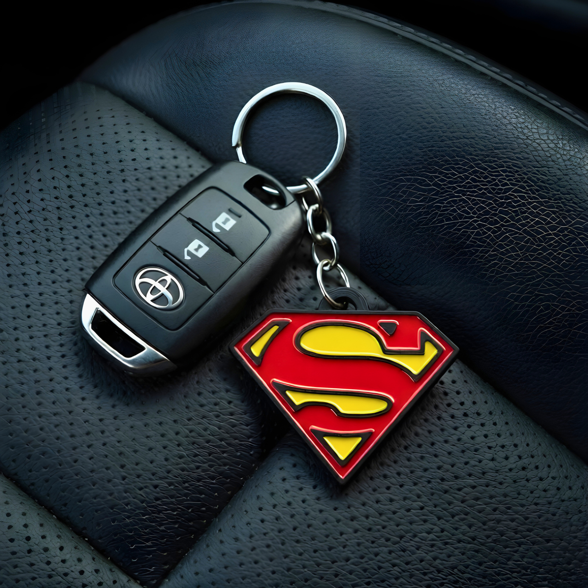 Superhero Shield Keychain