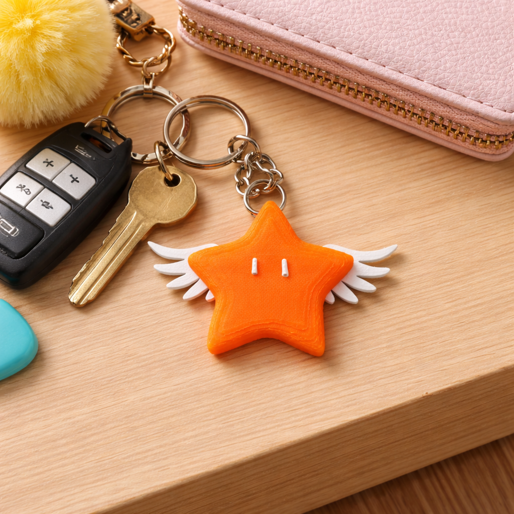 Wing Star Keychain
