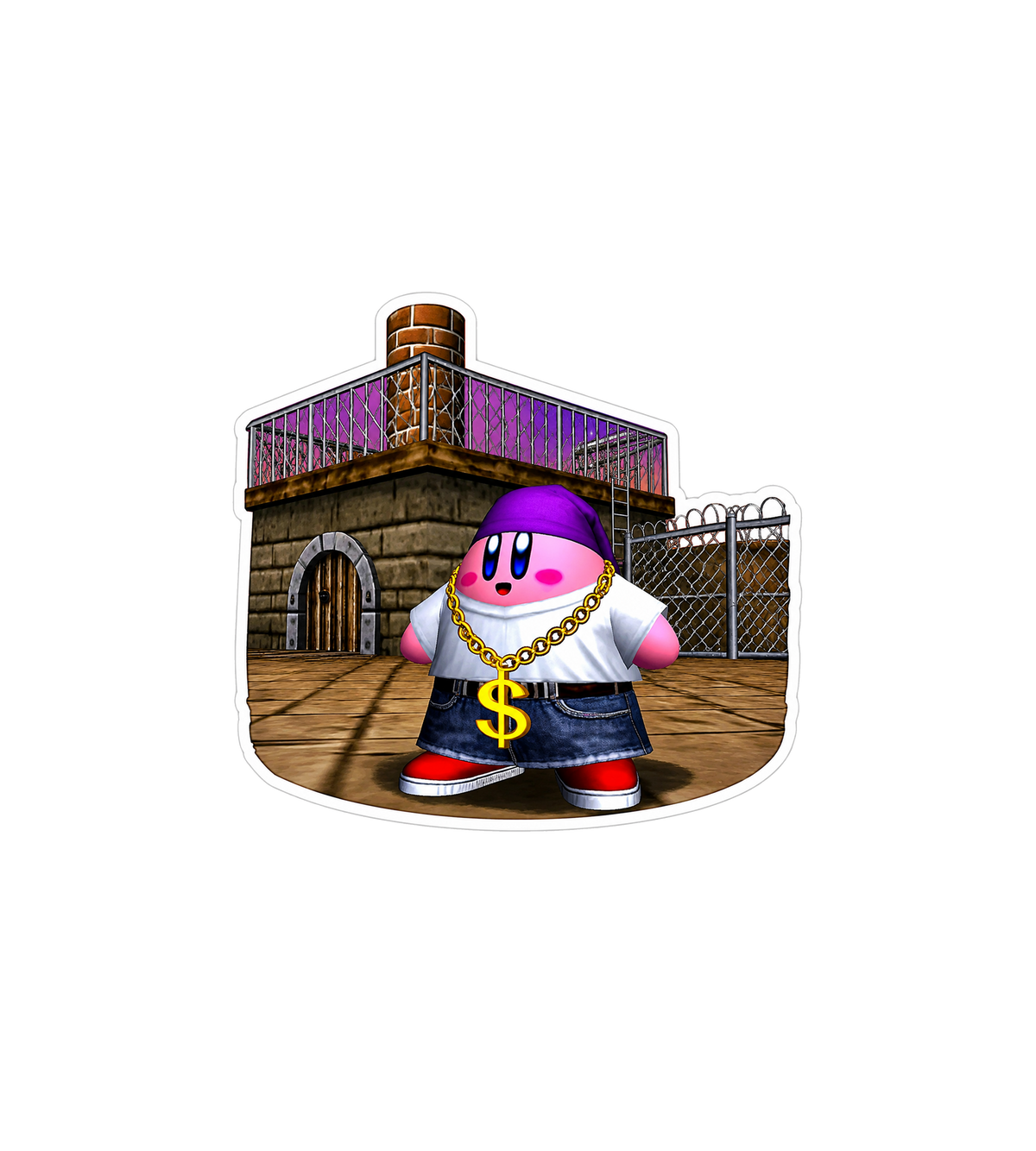 Drip Kirby Streetwear Sticker