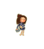 Cute Little Artist Girl Sticker