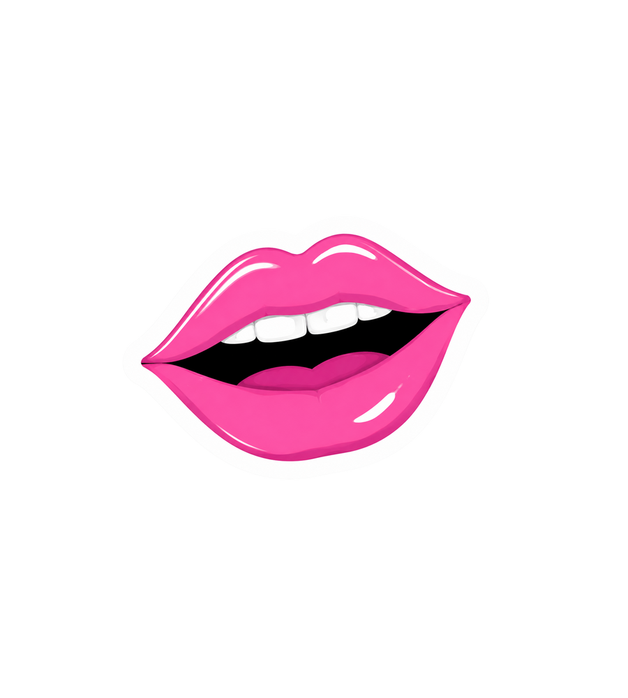 Pink Lips Vinyl Sticker