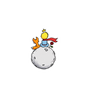 Little Prince & Fox on Asteroid Sticker