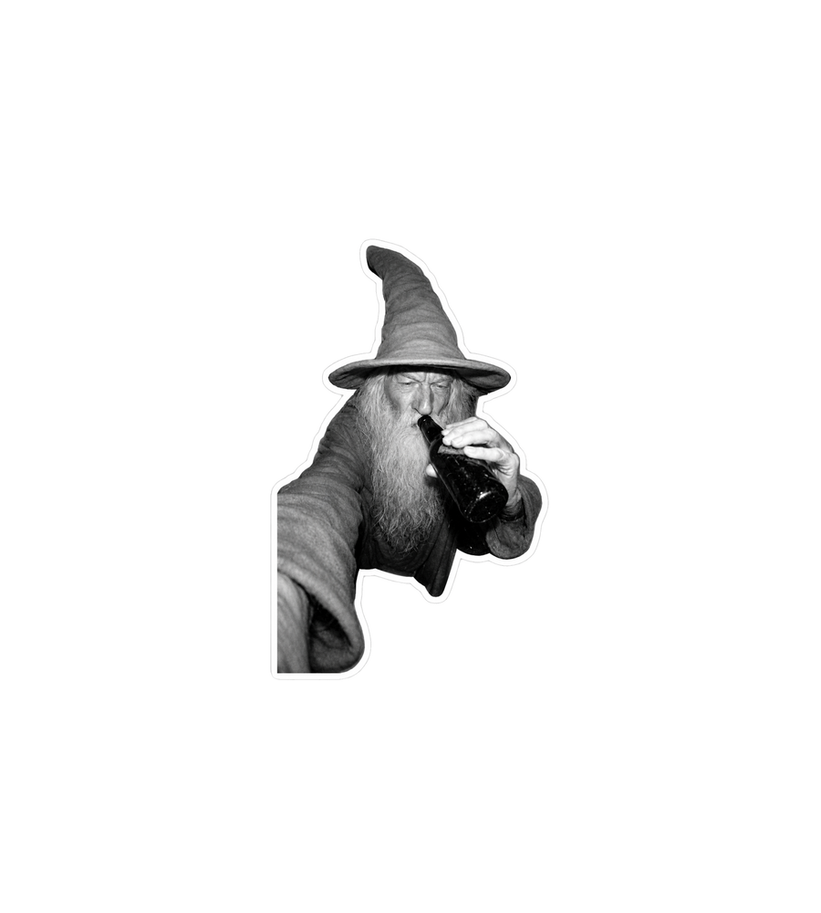 Gandalf Drinking Meme Sticker