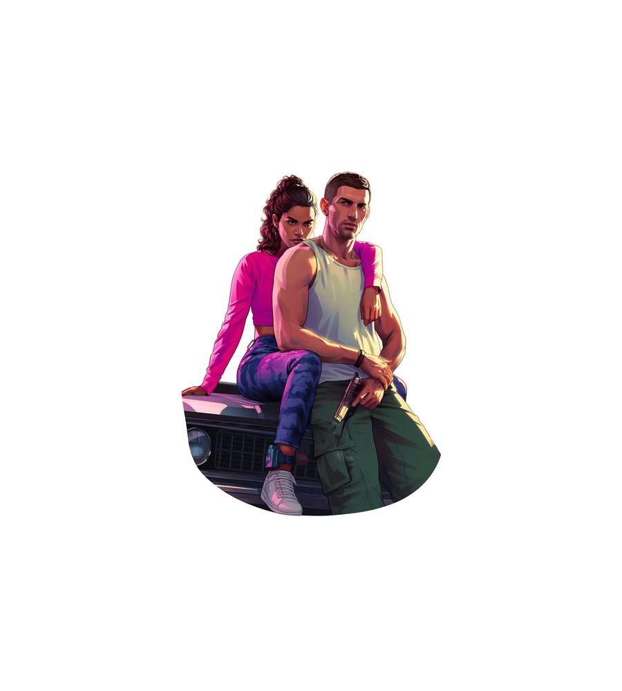 GTA 6 Lucia & Jason Sticker – Grand Theft Auto VI Duo