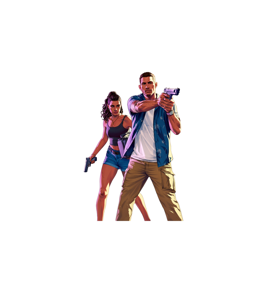 GTA 6 Lucia & Jason Sticker – Game Duo Sticker