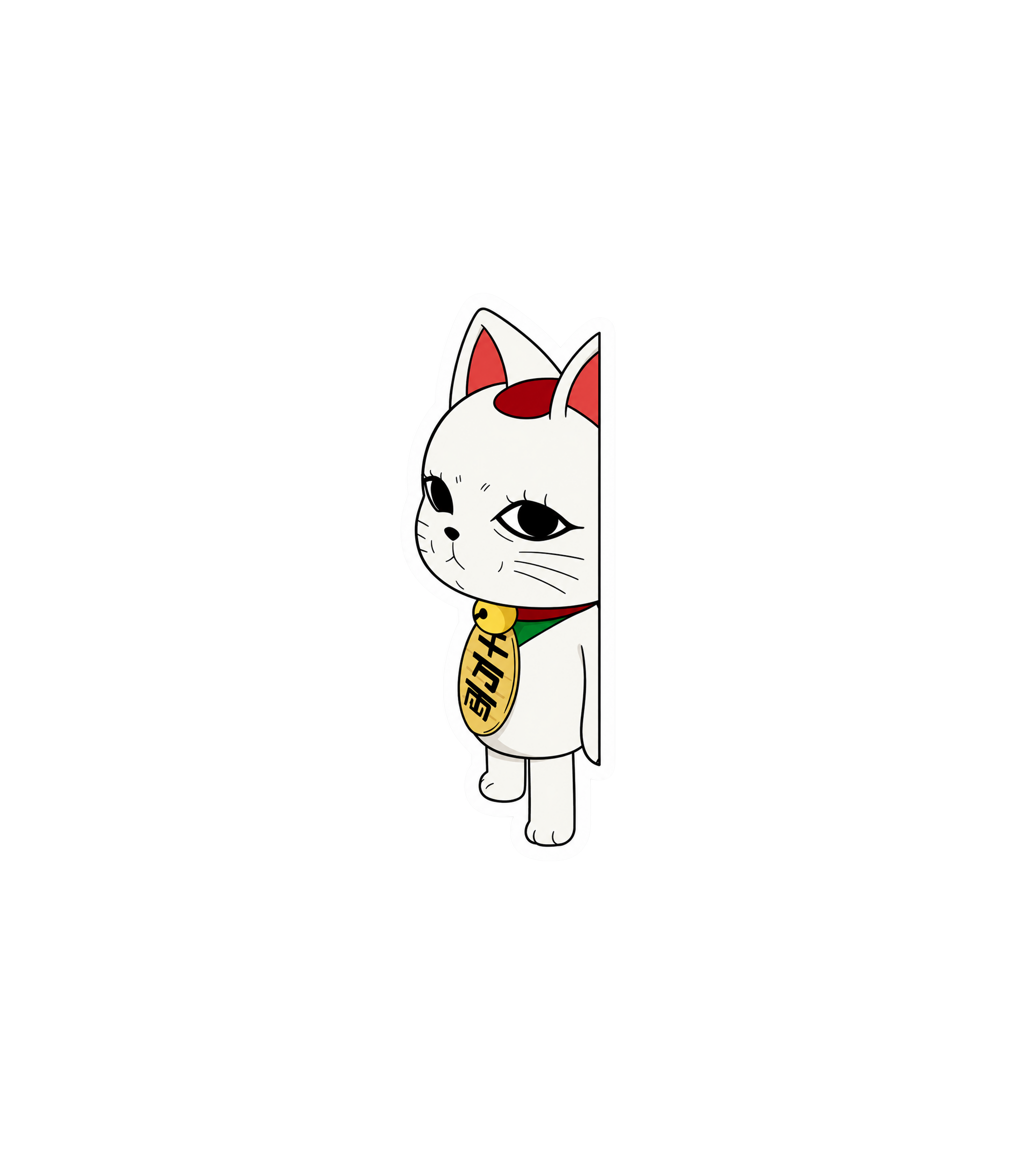 Judging Lucky Cat Sticker