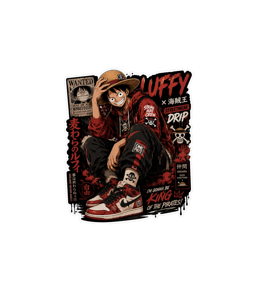 Luffy Streetwear Drip Sticker