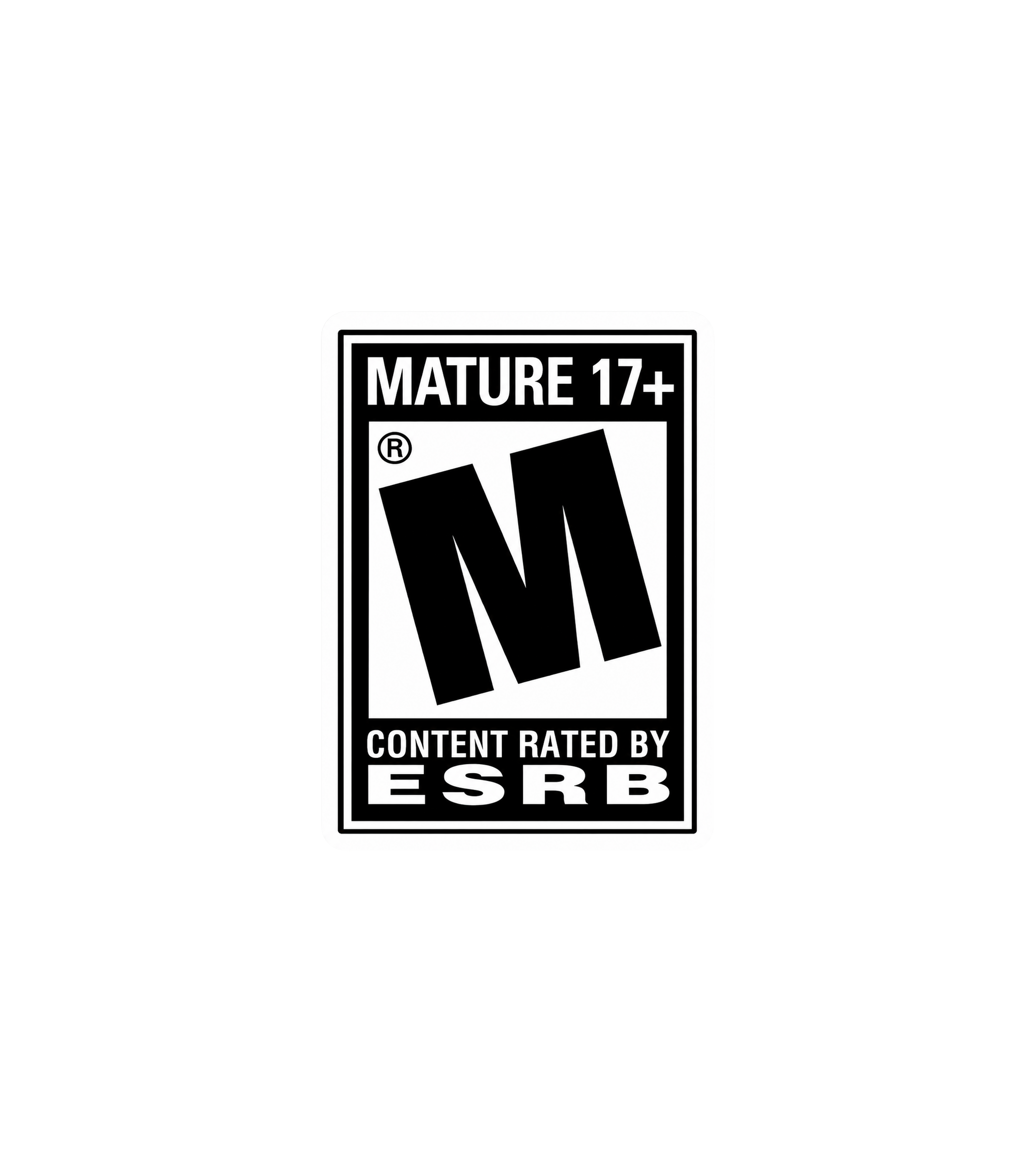 Mature 17+ Content Rated Sticker
