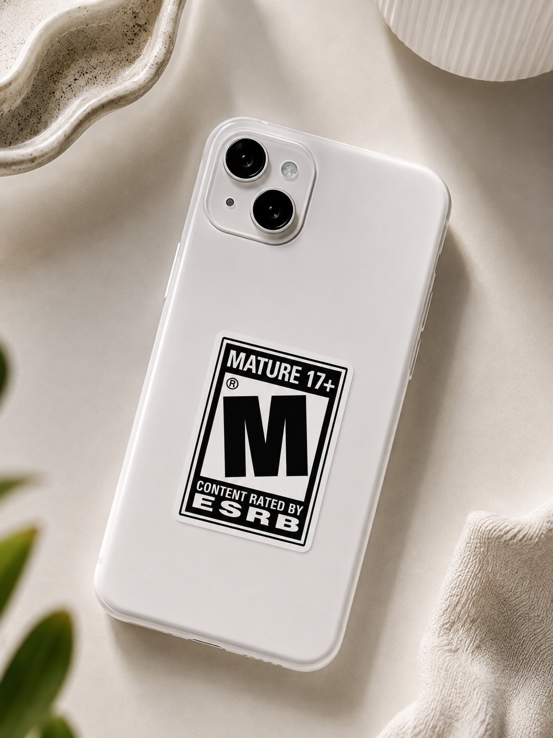 Mature 17+ Content Rated Sticker
