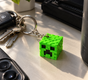 Creeper Head Keychain – Pixel Green Gamer Charm
