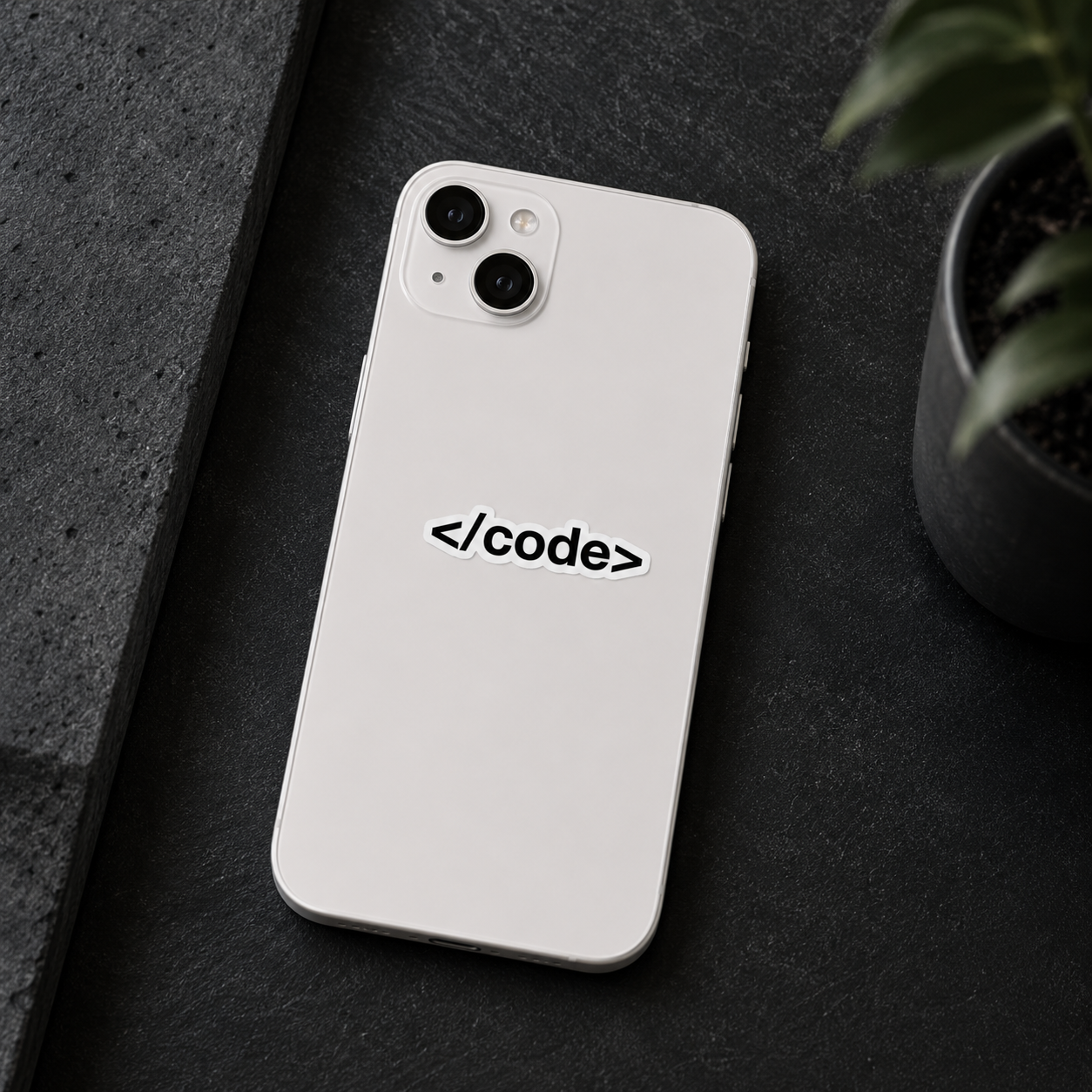 Minimalist Code Sticker