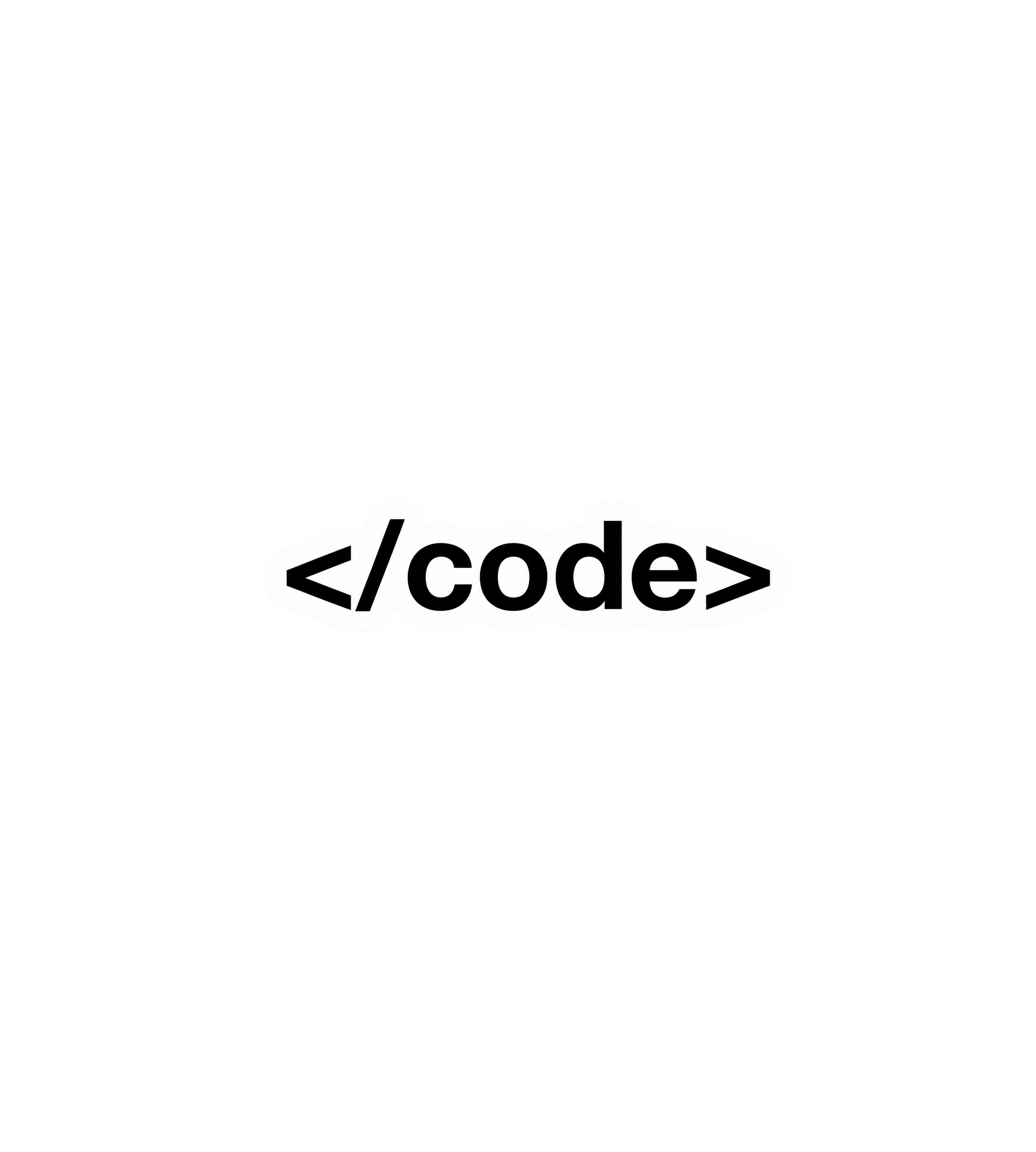 Minimalist Code Sticker
