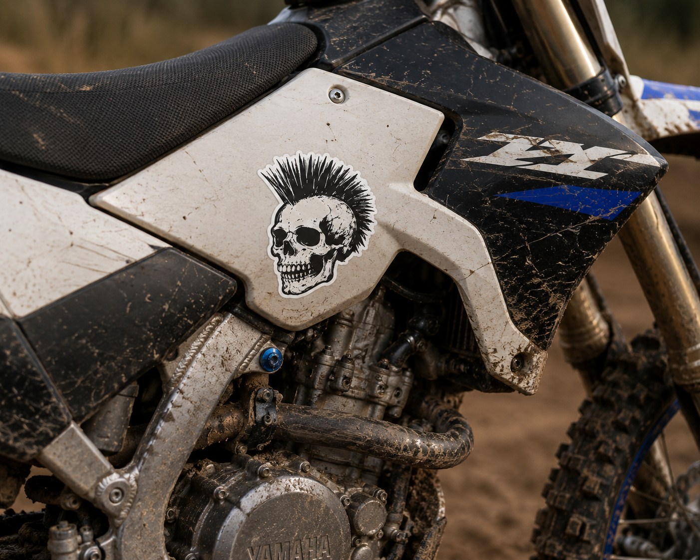 Skull Punk Vinyl Sticker