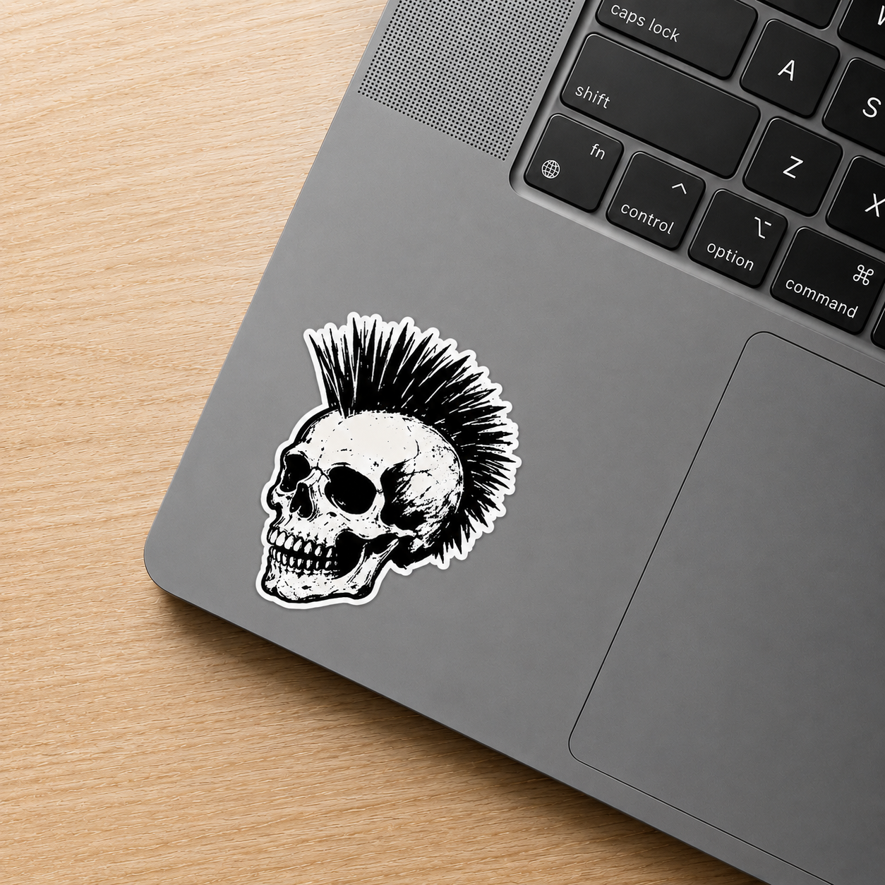 Skull Punk Vinyl Sticker