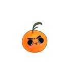 Moody Orange Kawaii Sticker