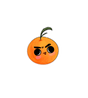 Moody Orange Kawaii Sticker