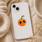 Moody Orange Kawaii Sticker