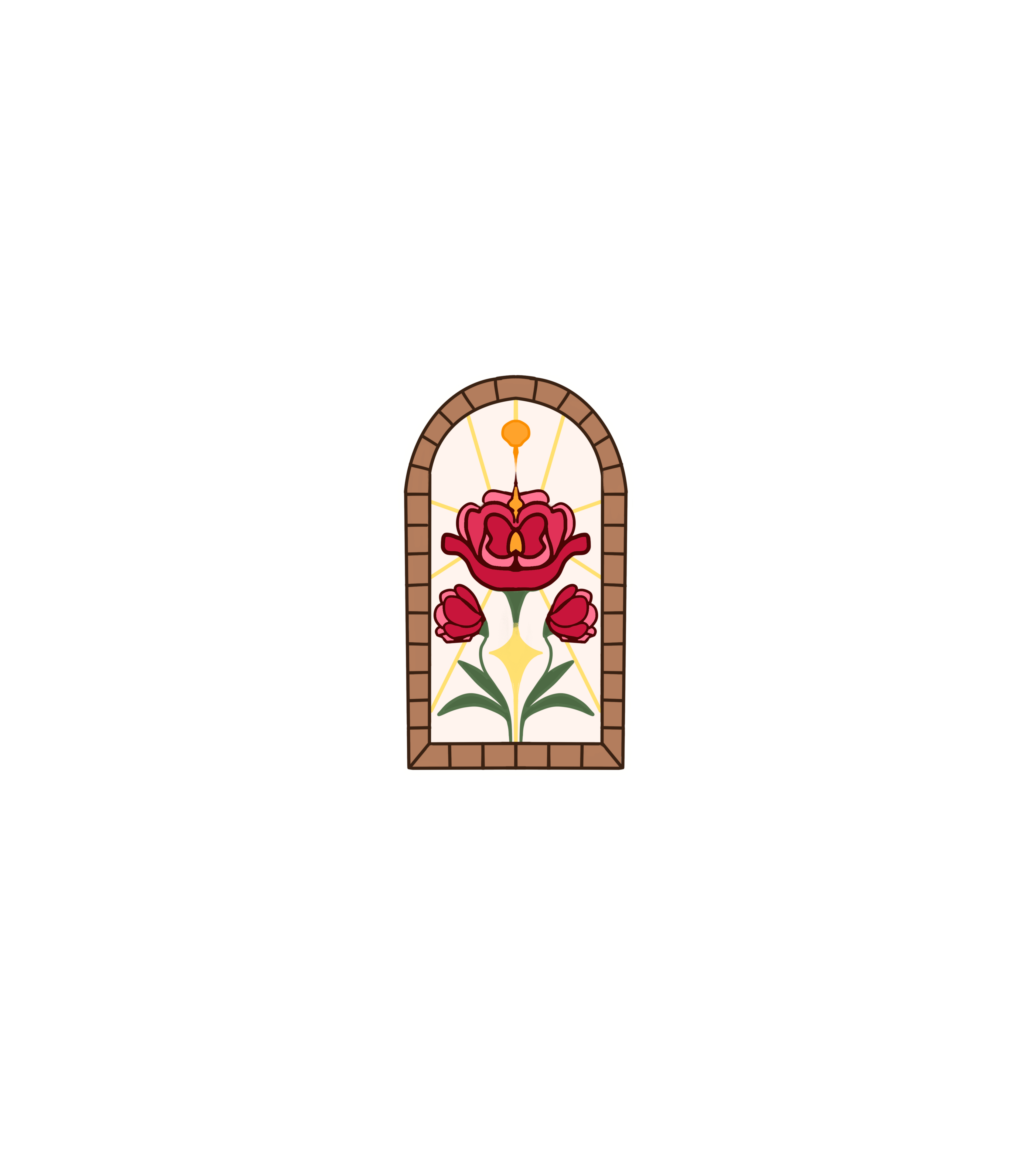 Mosaic Rose Window Sticker