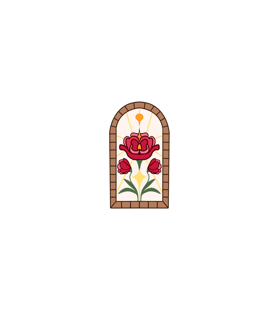 Mosaic Rose Window Sticker