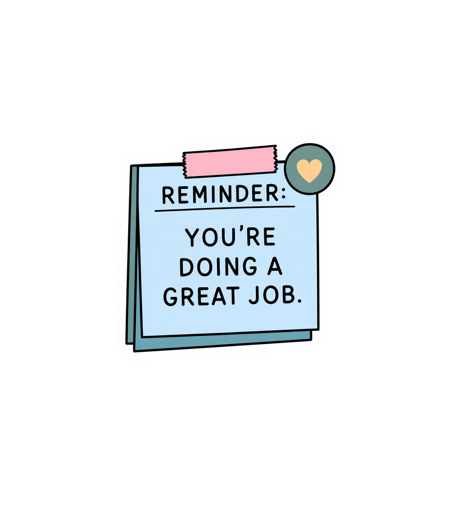 You're Doing a Great Job Reminder Sticker
