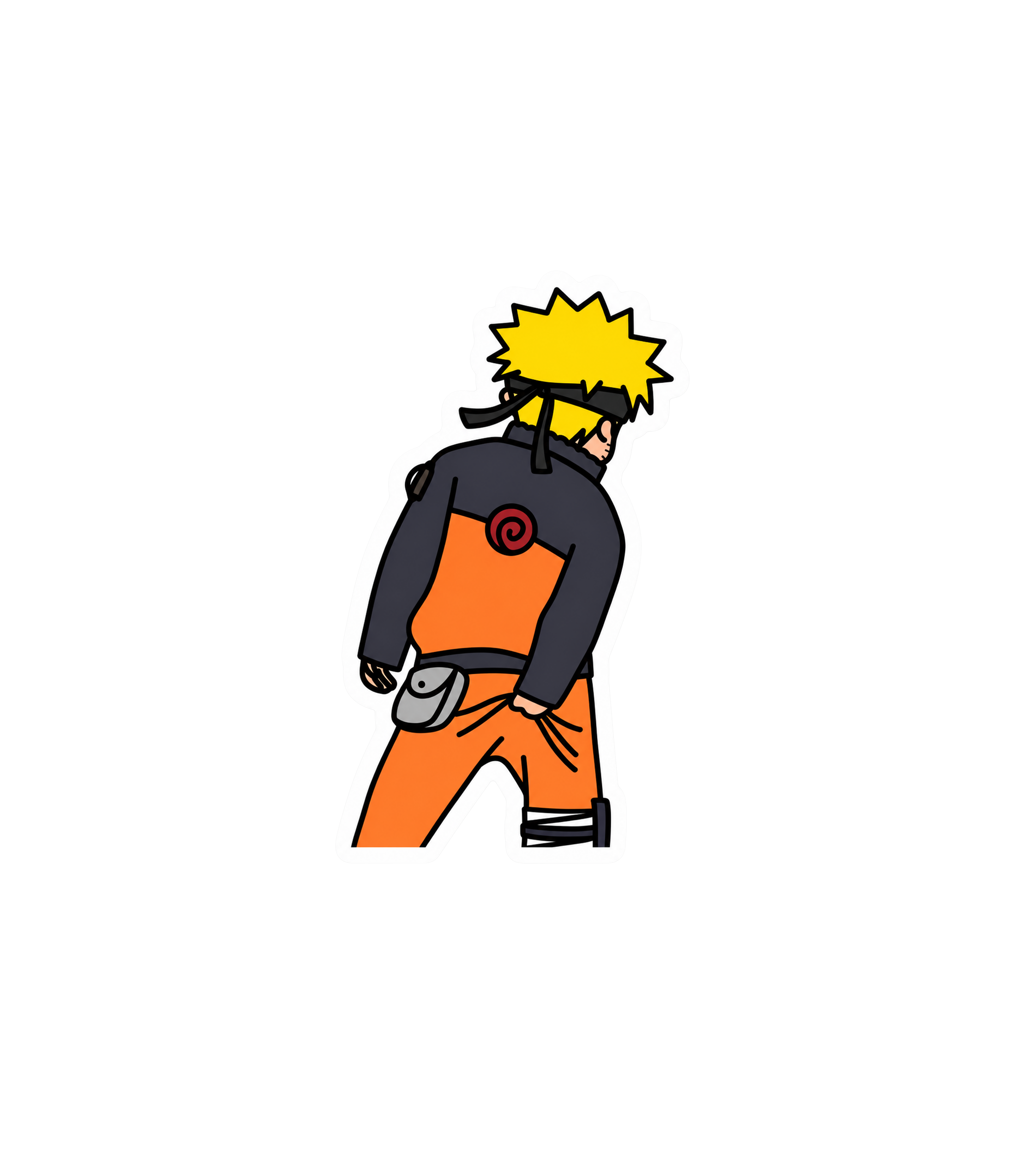 Naruto Scratching Sticker