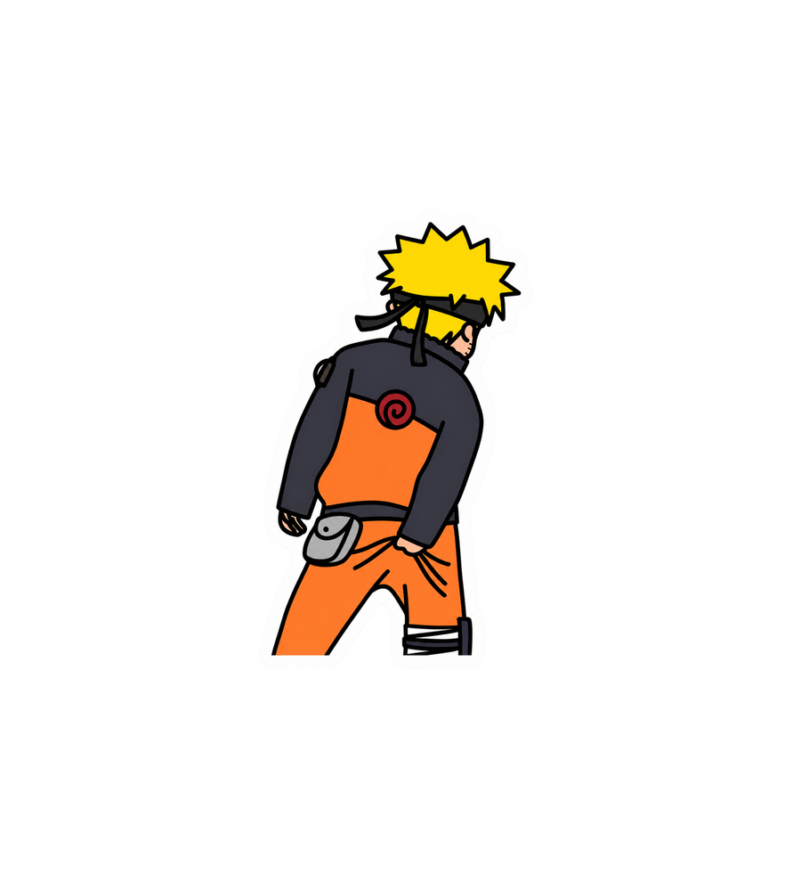 Naruto Scratching Sticker