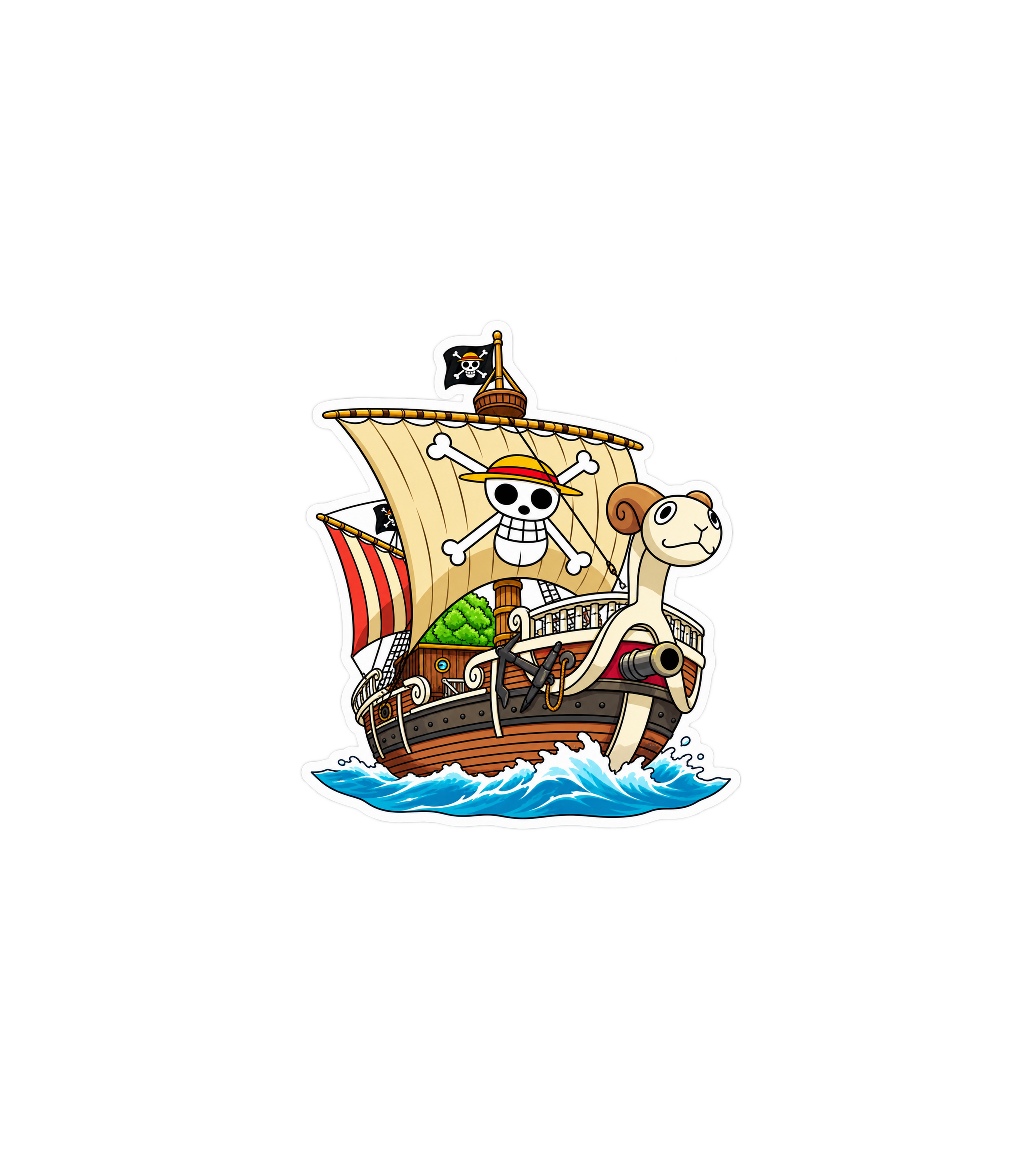 Luffy Going Merry Ship Sticker