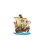 Luffy Going Merry Ship Sticker