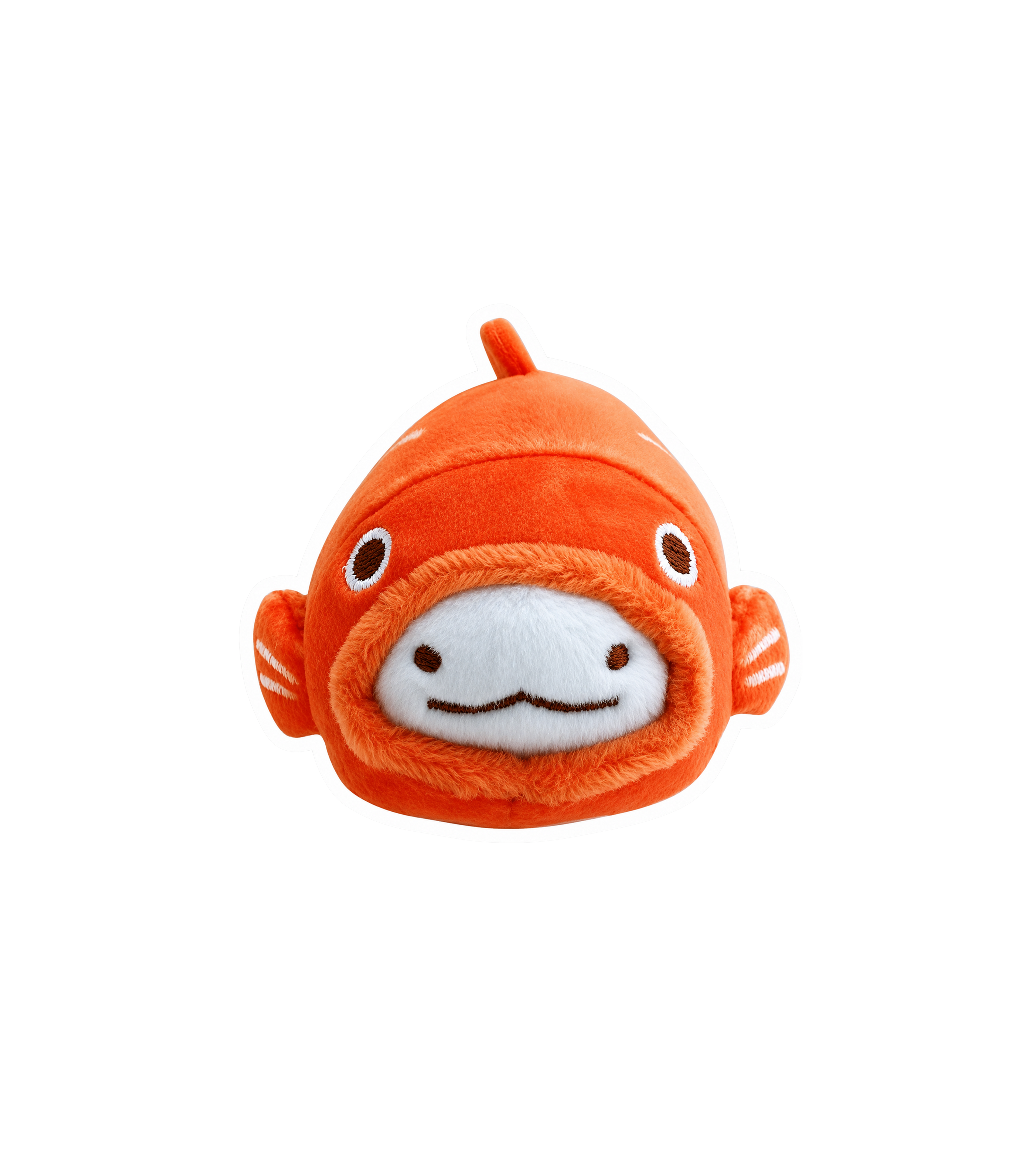 Cute Orange Fish Plush Sticker