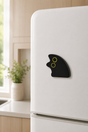 Peekaboo Black Cat Fridge Magnet