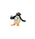 Pingu Listening to Music Sticker