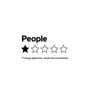 People: 1 Star Review Sticker
