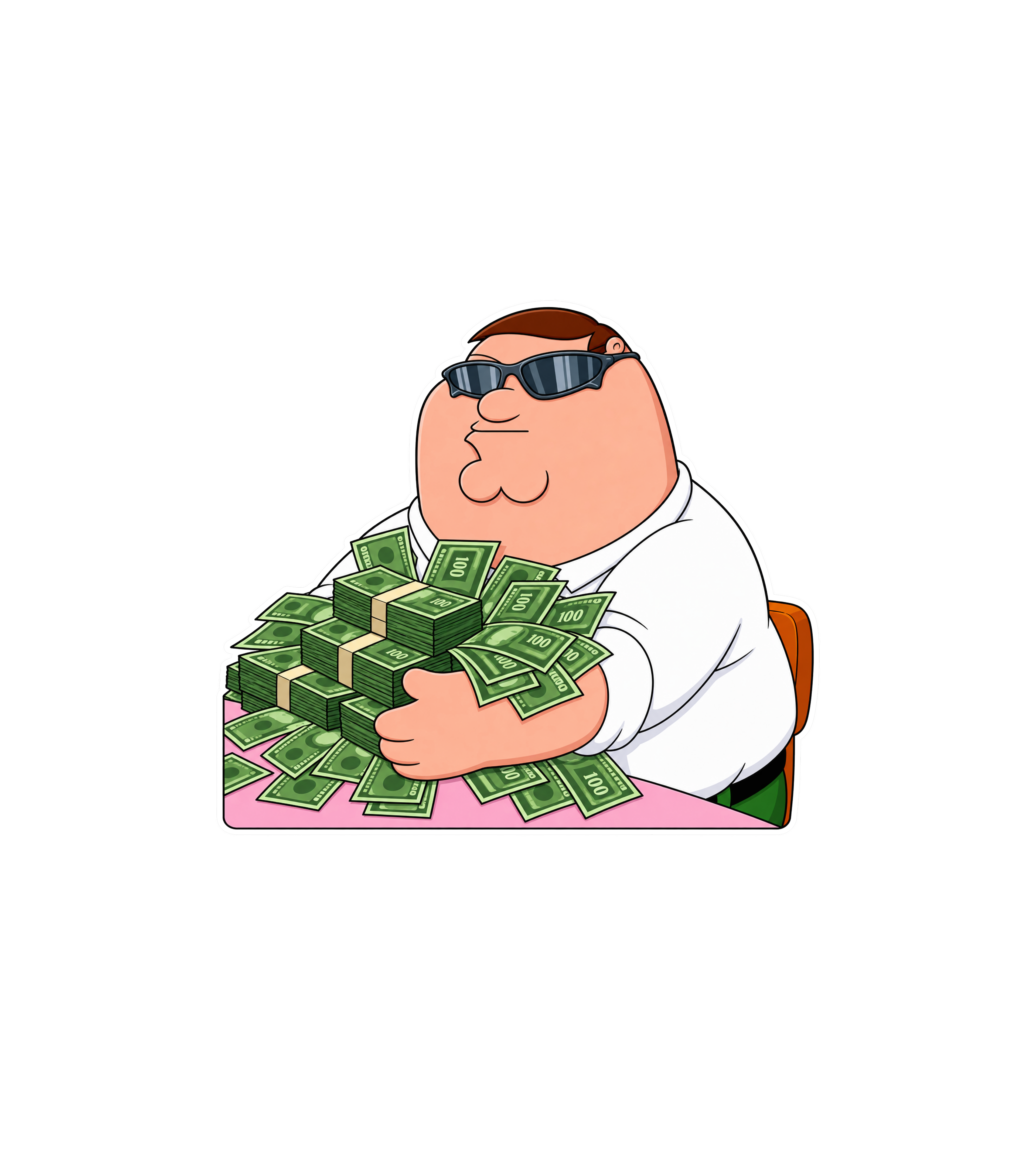 Peter Griffin Money Sticker