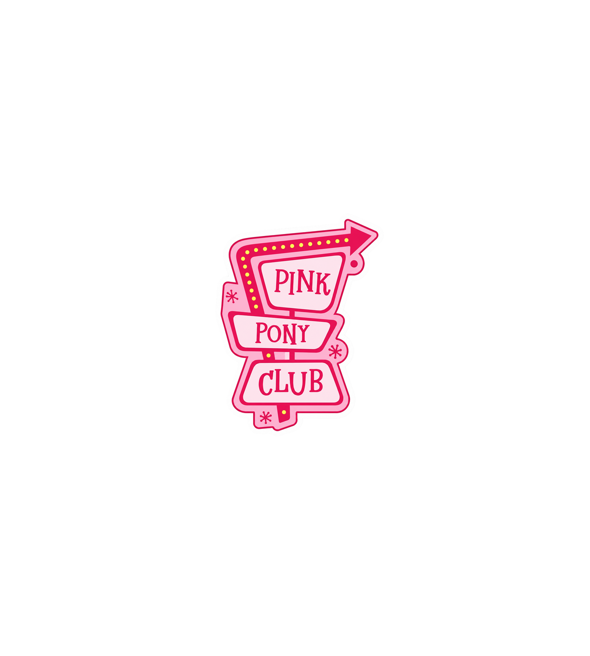 Pink Pony Club Sign Sticker
