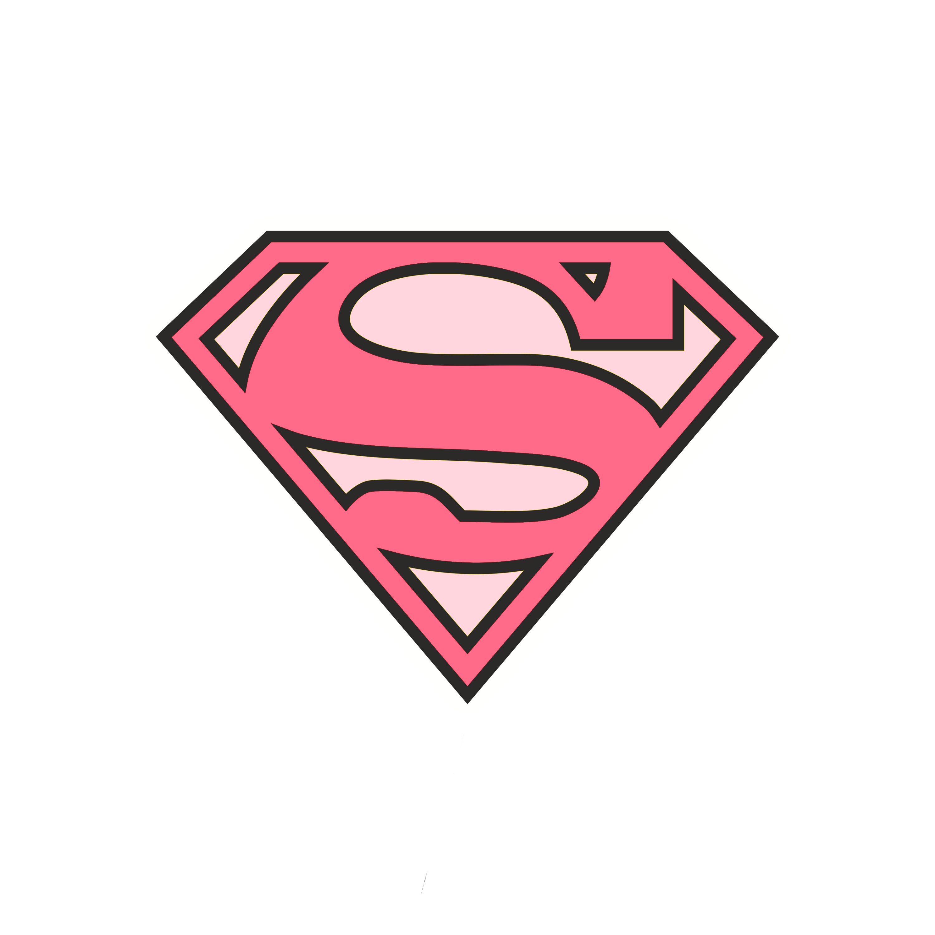 Pink Supergirl Logo Sticker