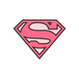 Pink Supergirl Logo Sticker