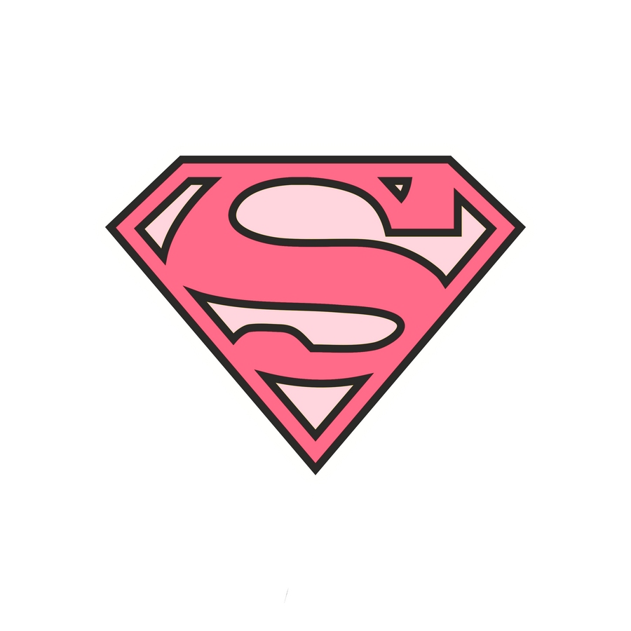 Pink Supergirl Logo Sticker