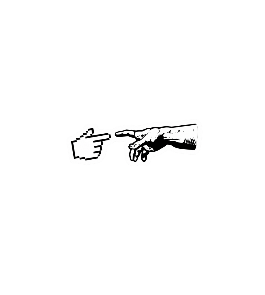 Pixel Hands Sticker – Retro Gaming Aesthetic