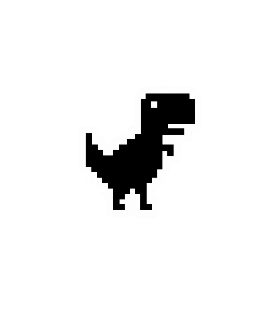 Pixel Dinosaur Sticker