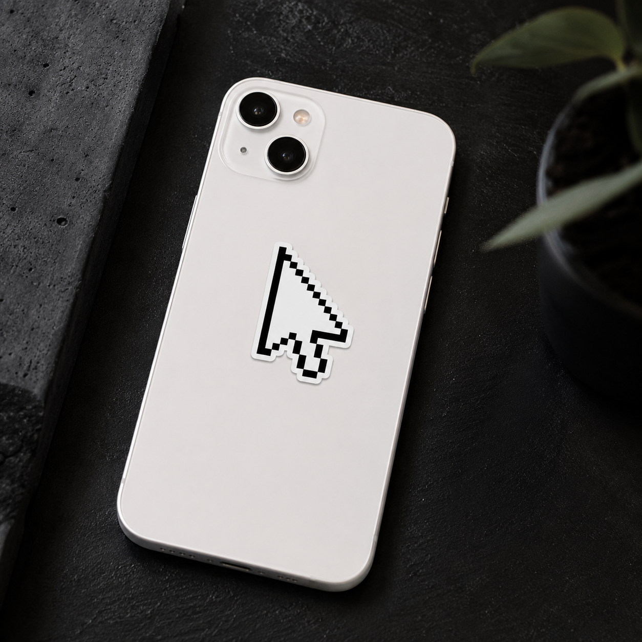 Pixelated Mouse Cursor Sticker