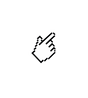 Pixelated Hand Cursor Sticker