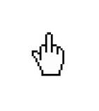 Pixel Middle Finger Sticker