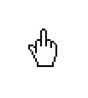 Pixel Middle Finger Sticker