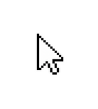 Pixelated Mouse Cursor Sticker