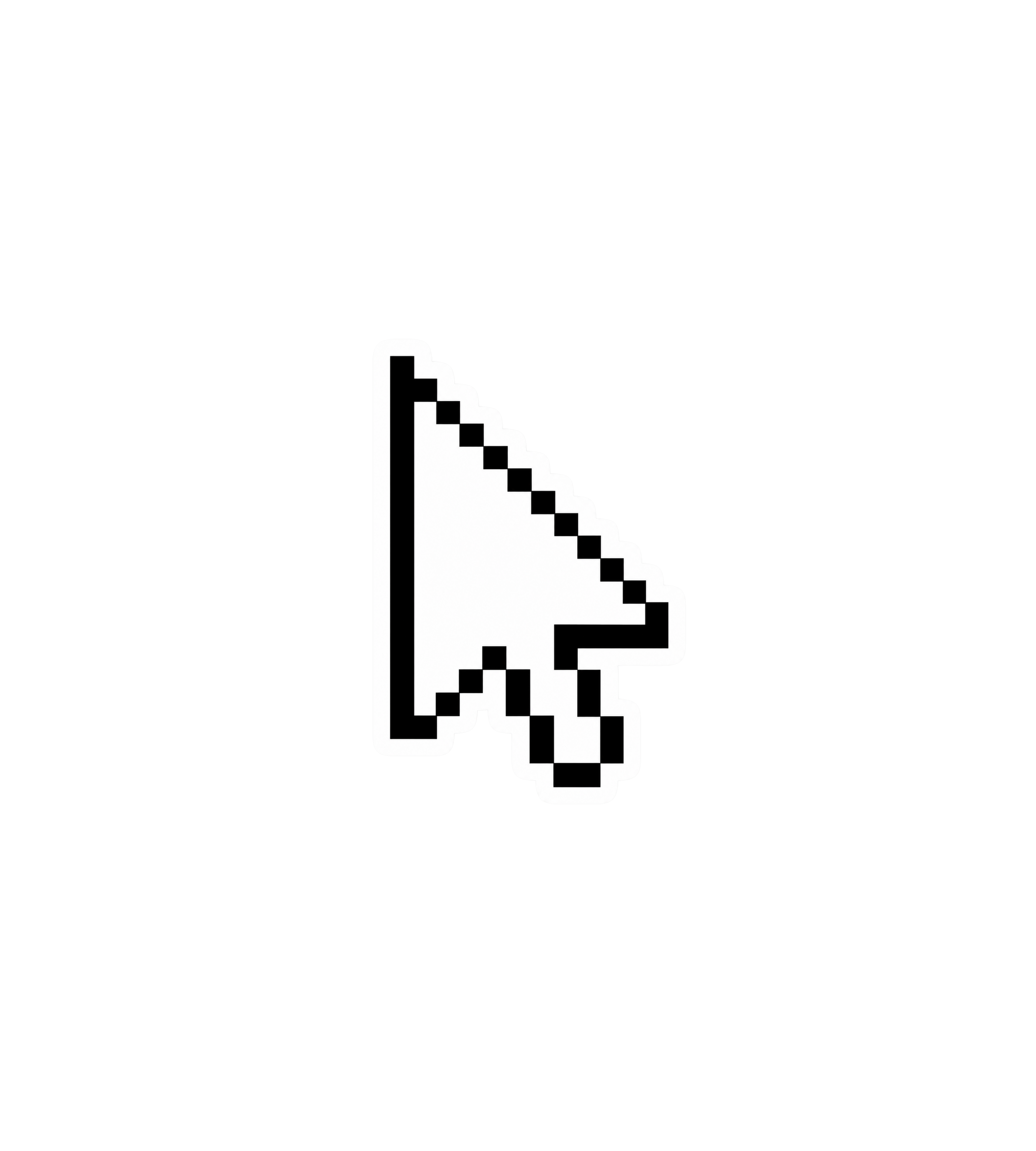 Pixelated Mouse Cursor Sticker