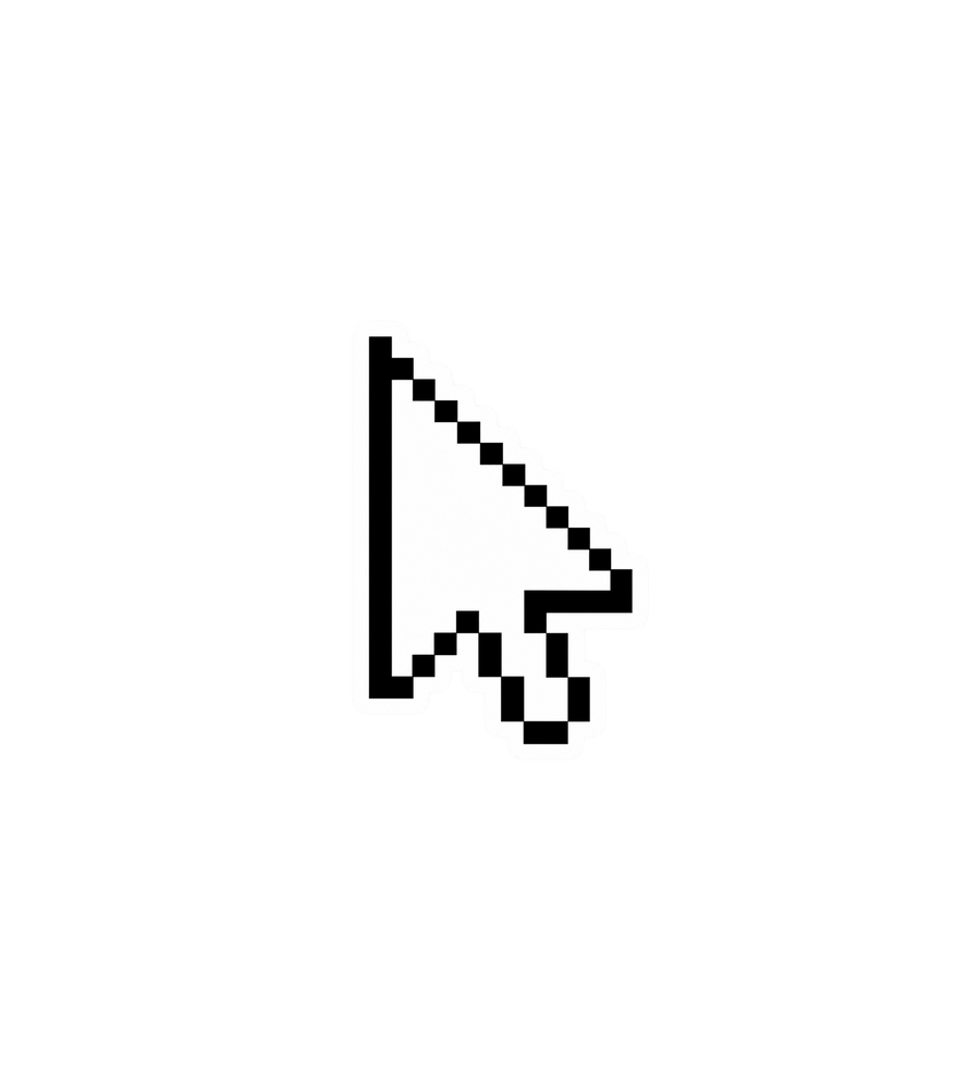 Pixelated Mouse Cursor Sticker
